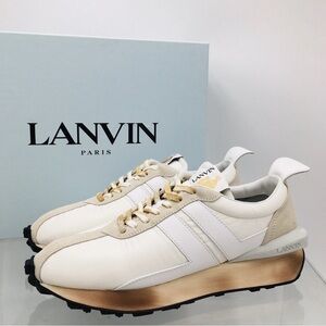 Lanvin Bumper Sneakers Optic White- Men’s Size US 12 M